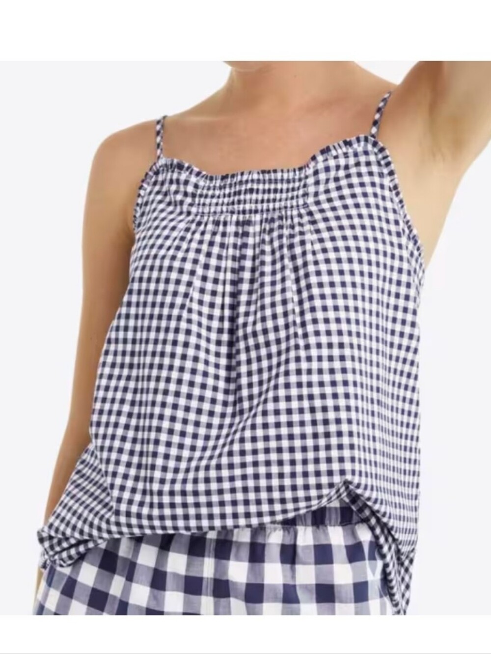 Draper James X Lands' End Pajama Cami Top Gingham Spaghetti Strap Size 2X NwT